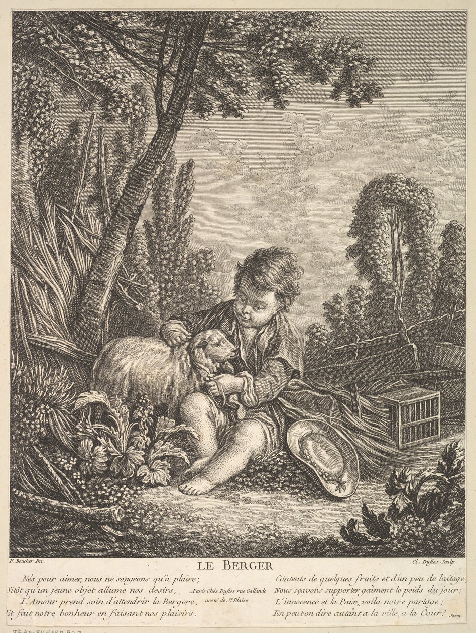 Le Berger, vers 1753 - Claude Augustin Duflos