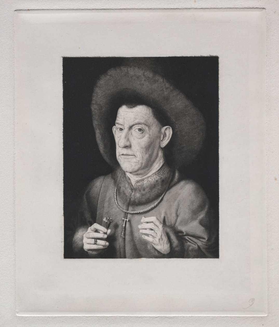 Homme avec un œillet - Claude Ferdinand Gaillard