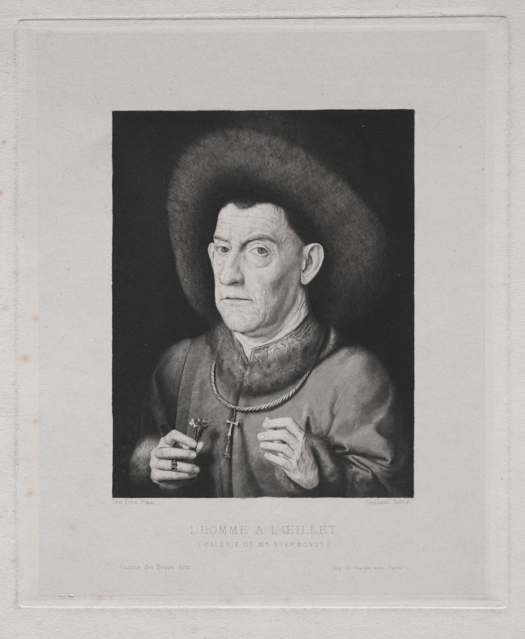 Homme avec un œillet - Claude Ferdinand Gaillard