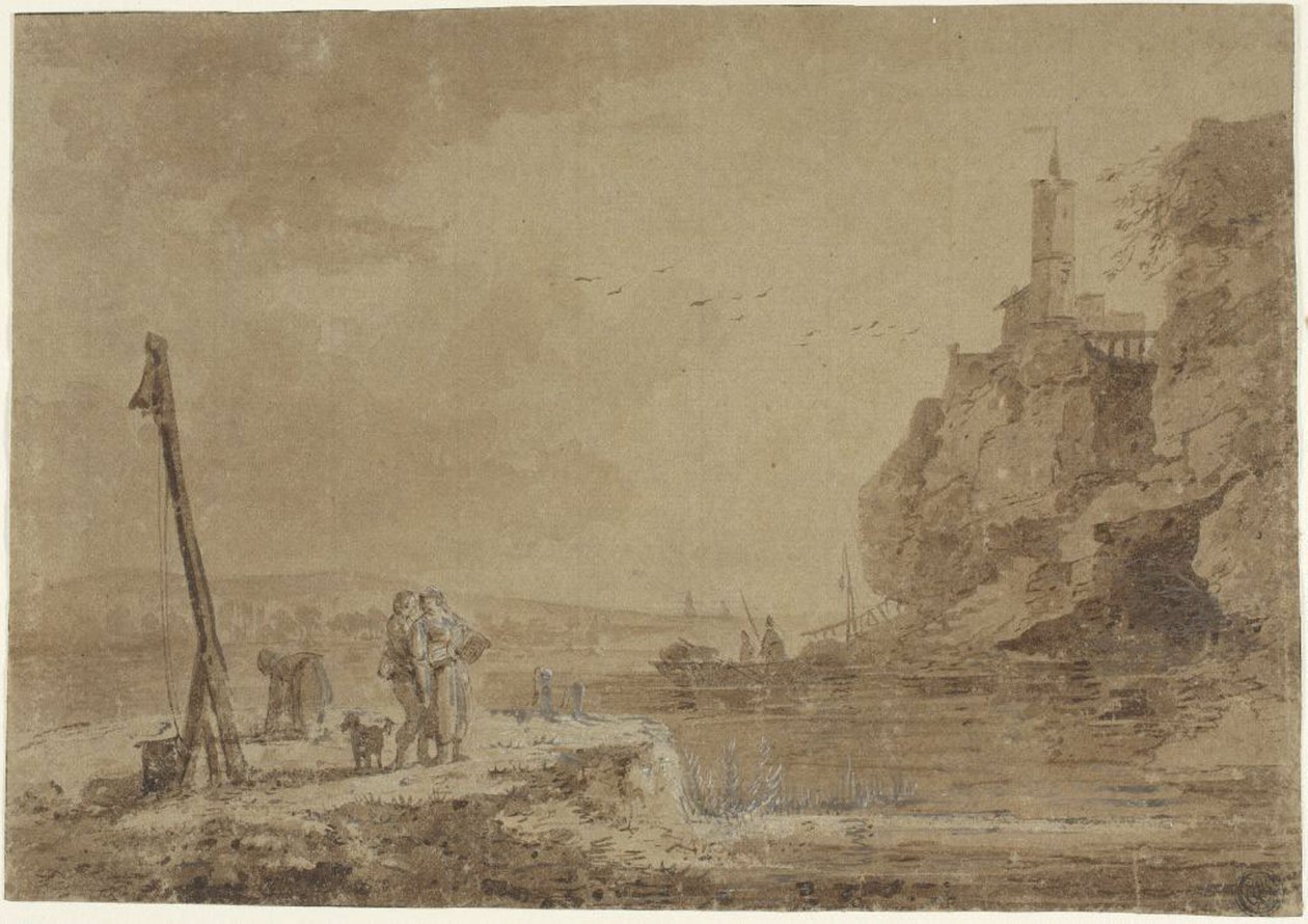 Petit port sous les falaises - Claude Joseph Vernet