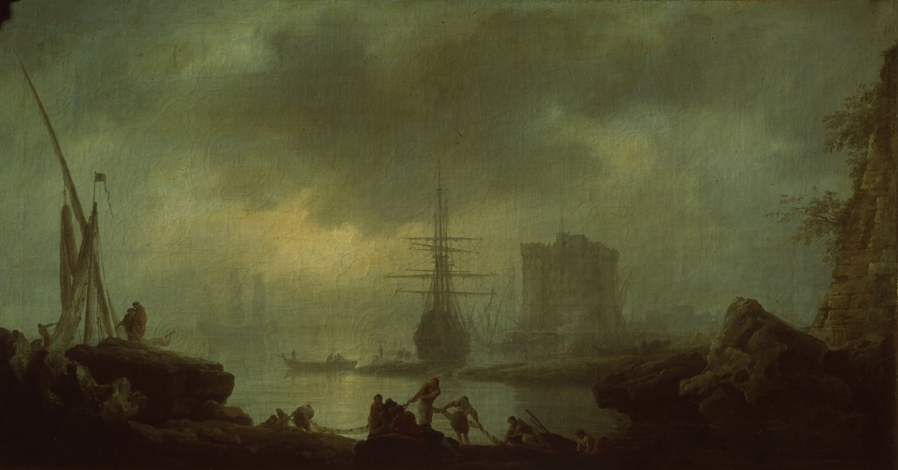 Vue de la mer. Brume - Claude Joseph Vernet