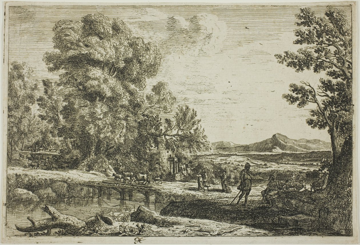 Le Pont en bois (Rebecca et Éliézer) - Claude Lorrain