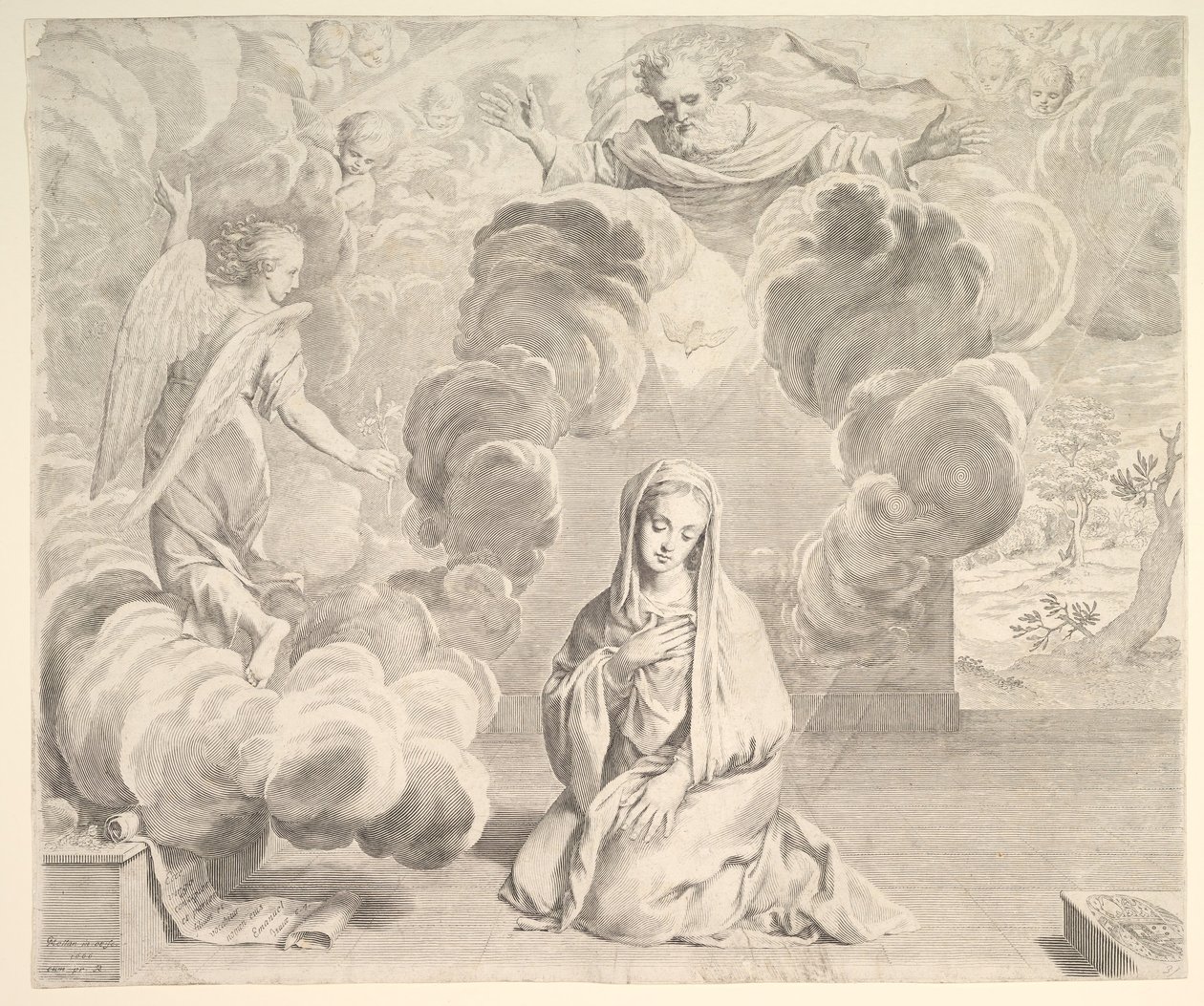 Annonciation - Claude Mellan