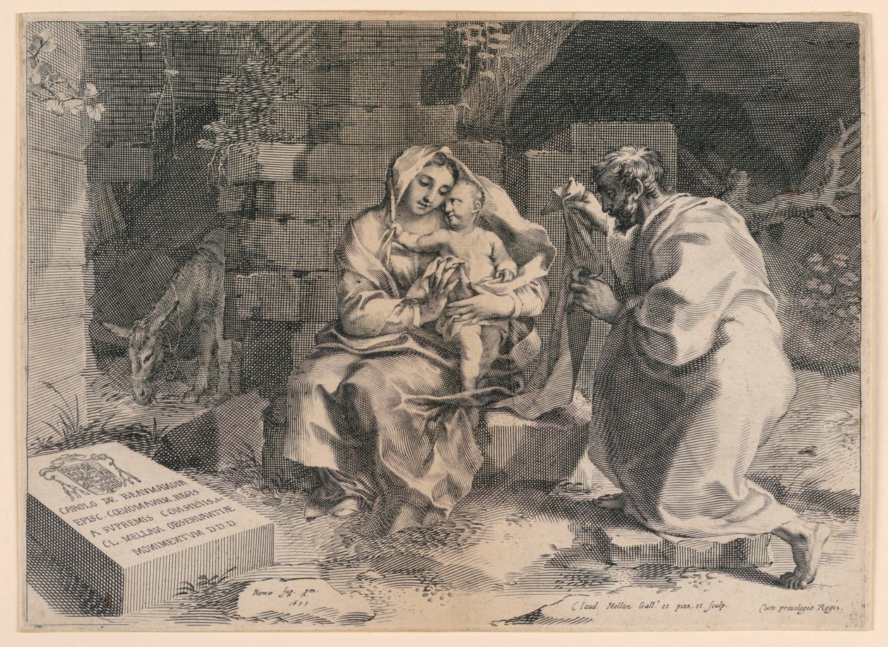 La Sainte Famille - Claude Mellan