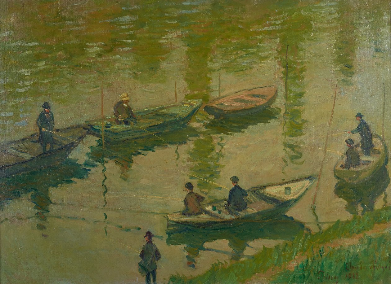 Pêcheur sur la Seine à Poissy - Claude Monet