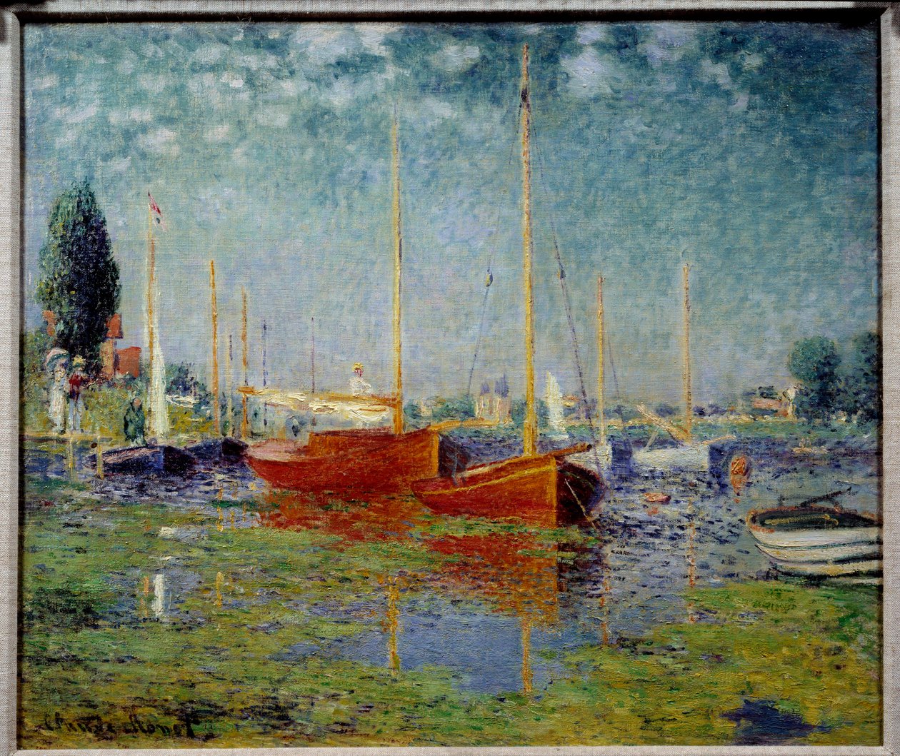Argenteuil. Deux voiliers rouges - Claude Monet