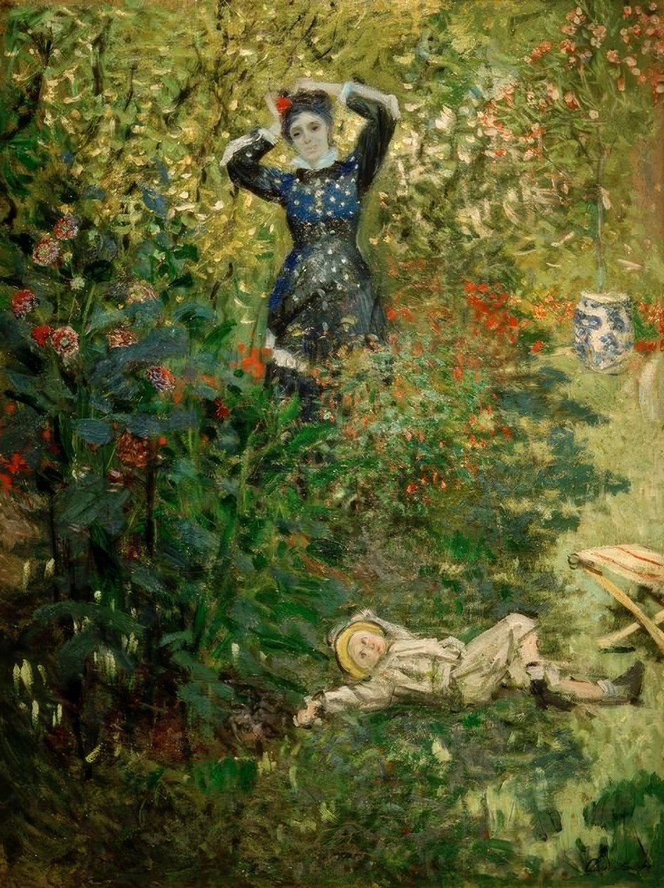 Camille et Jean dans le jardin d