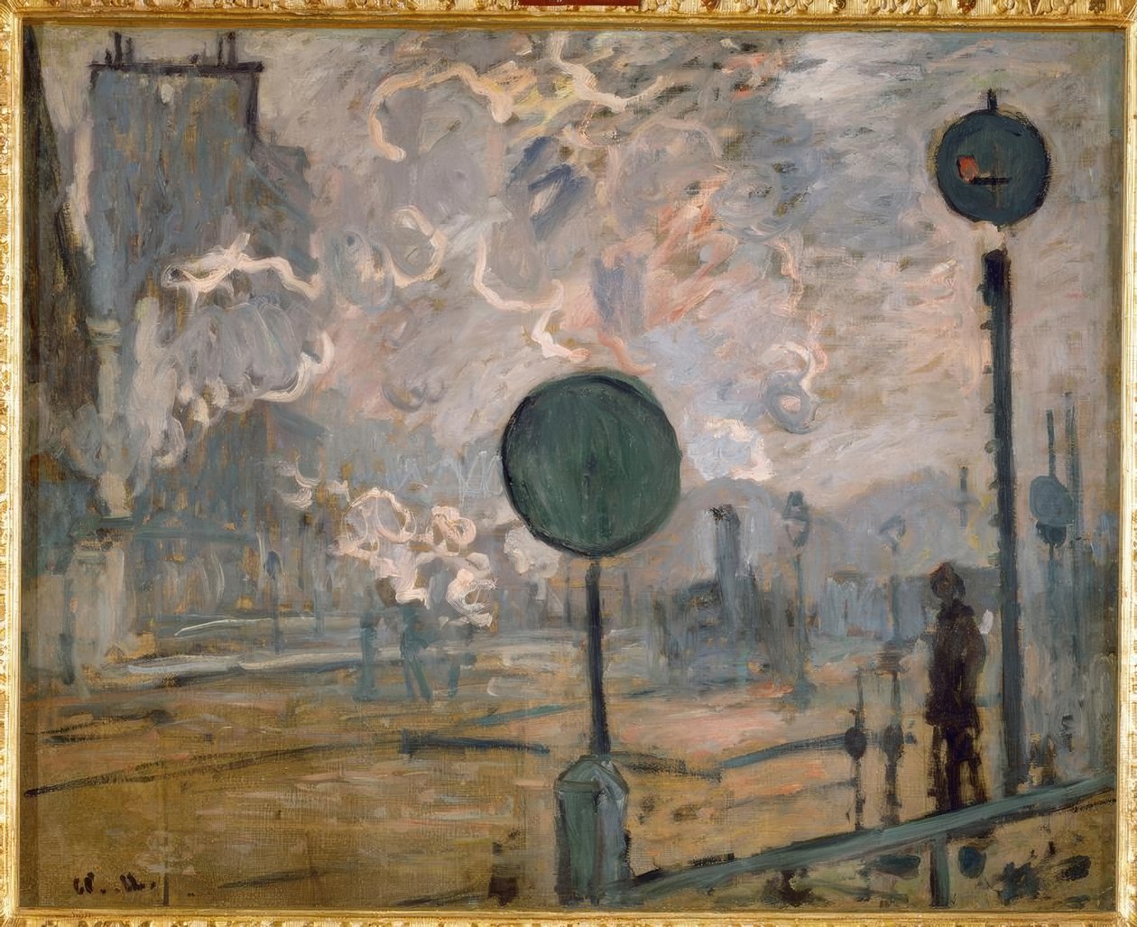 La Gare Saint-Lazare à l’extérieur (le signal) - Claude Monet
