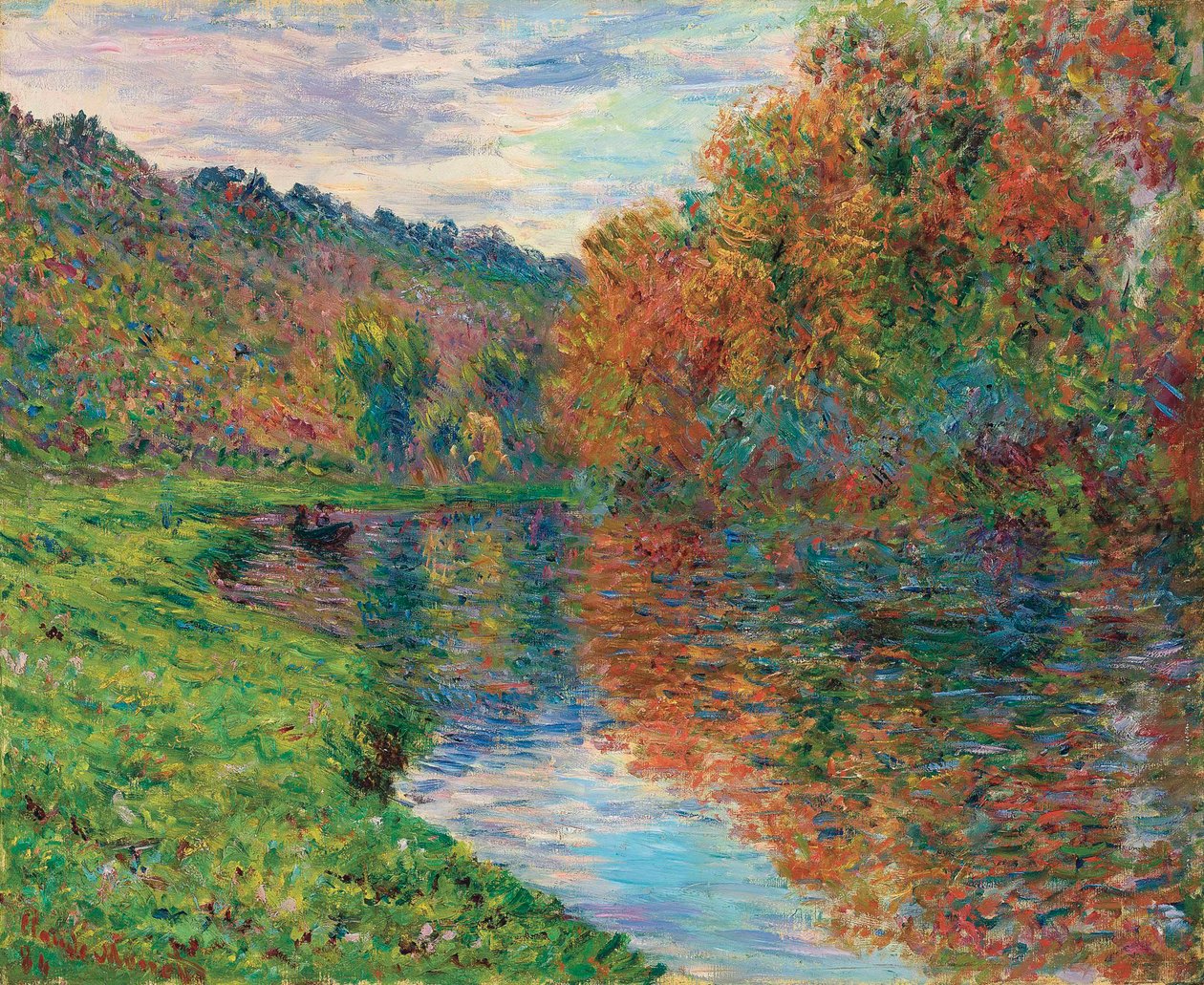 Le bras de Jeufosse, automne - Claude Monet