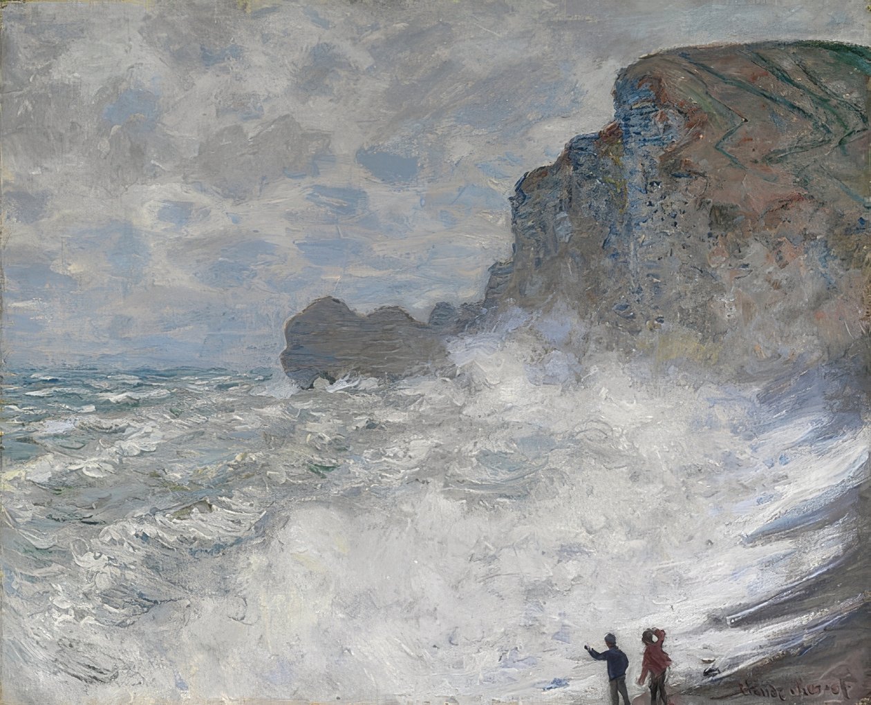Temps rude à Étretat - Claude Monet