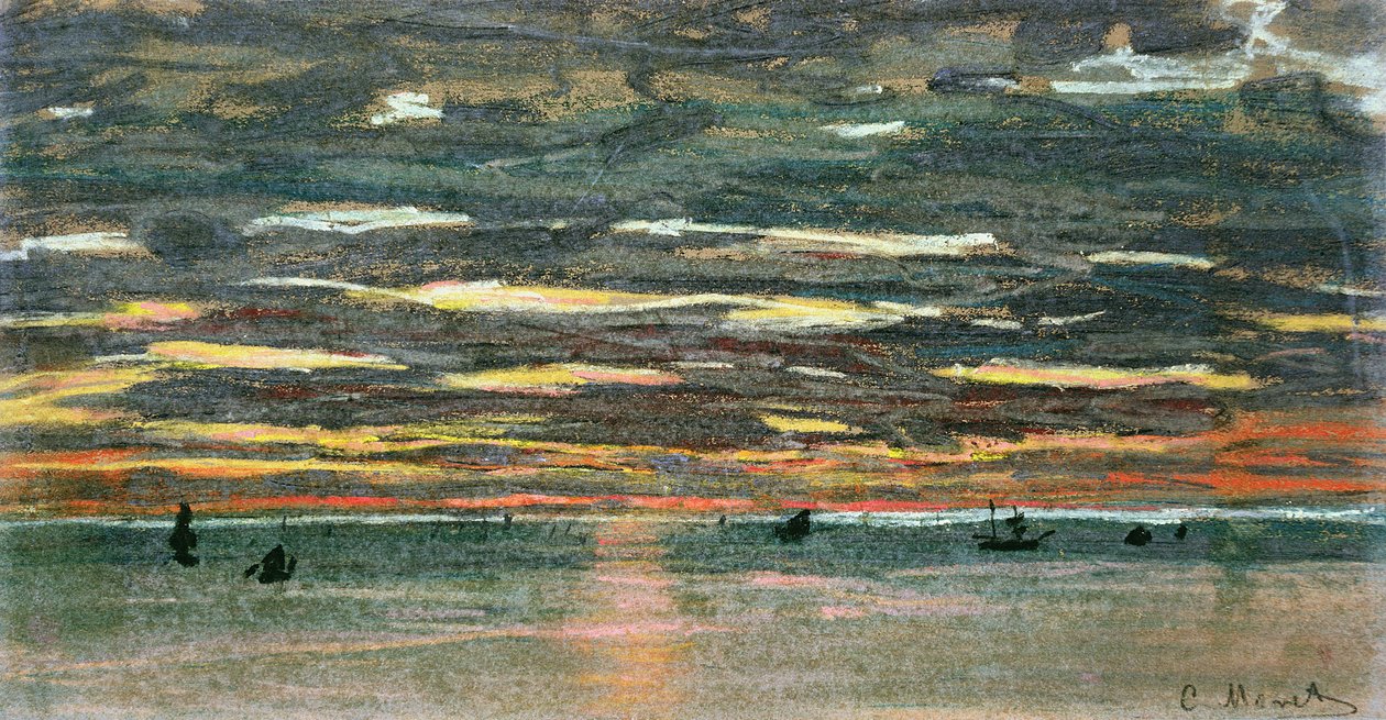 Coucher de soleil sur la mer - Claude Monet