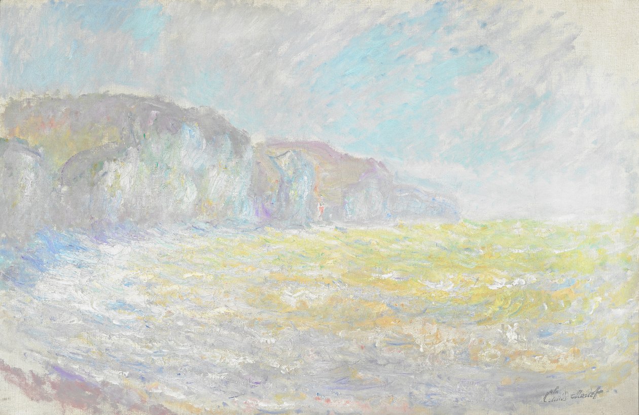 Les falaises de Pourville, mer agitée - Claude Monet