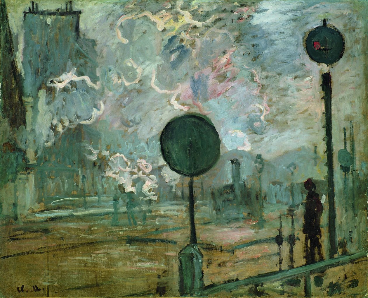 La Gare Saint Lazare Le Signal - Claude Monet