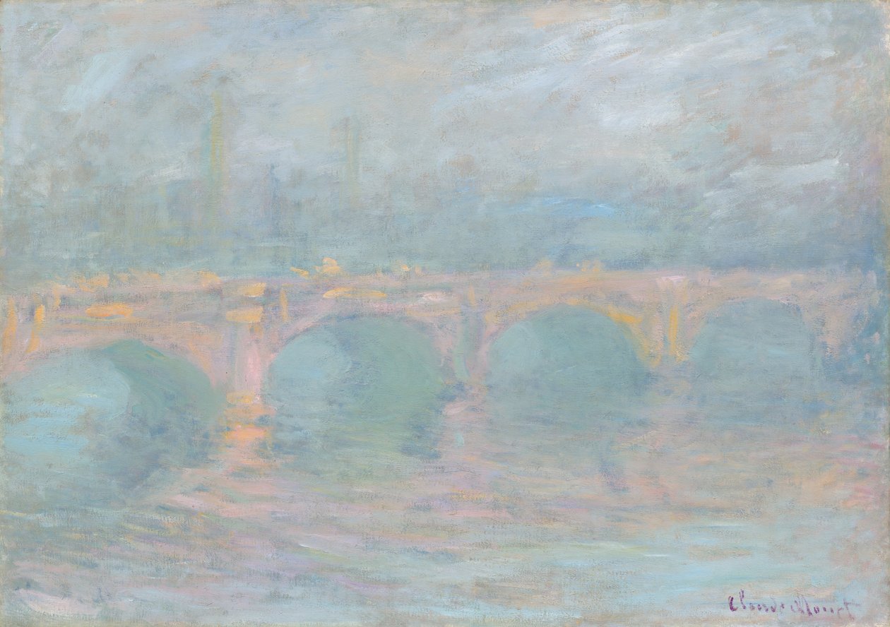 Pont de Waterloo, Londres, au coucher du soleil, 1904 - Claude Monet