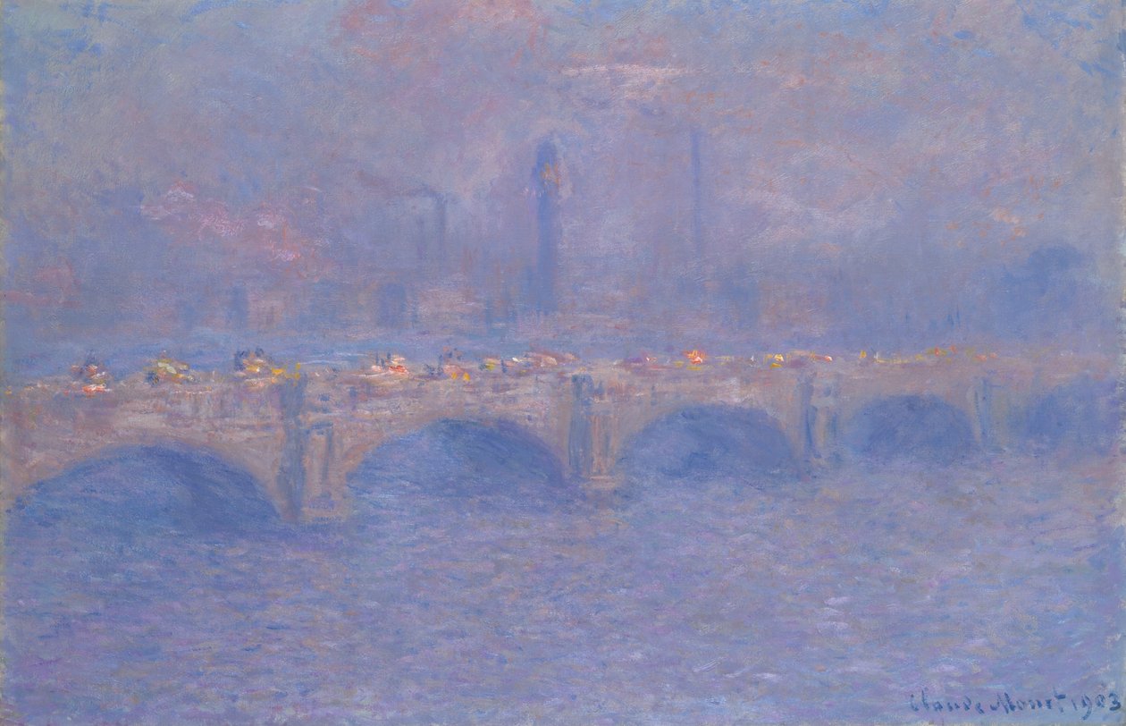 Pont de Waterloo, effet de soleil - Claude Monet