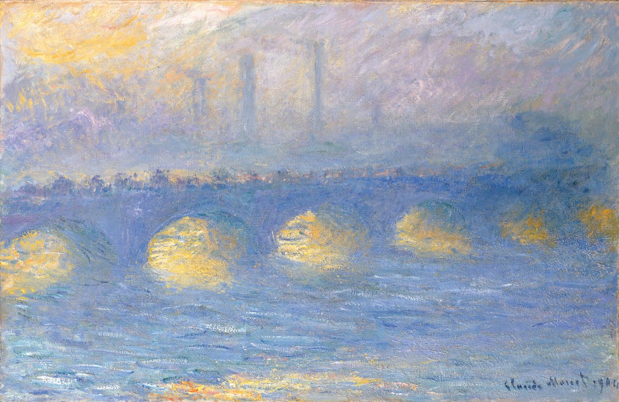 Pont de Waterloo, temps couvert, 1904 - Claude Monet