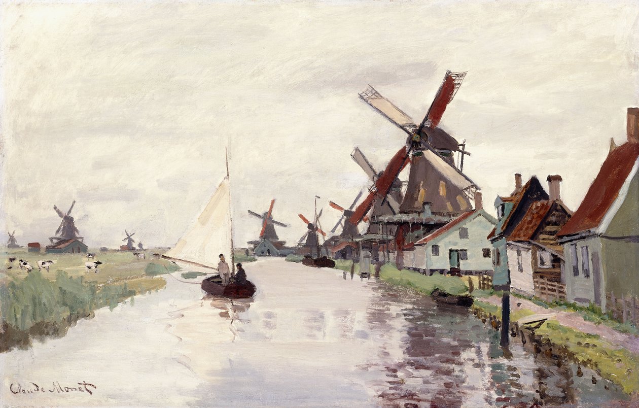 Moulin à vent en Hollande, 1871 - Claude Monet