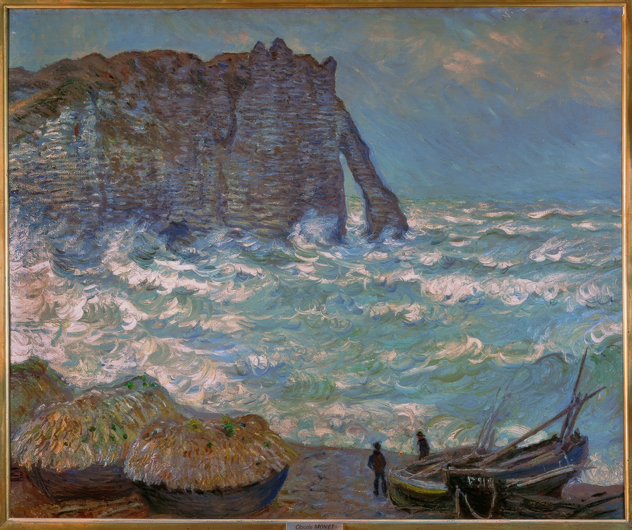 Étretat, mer agitée - Claude Monet