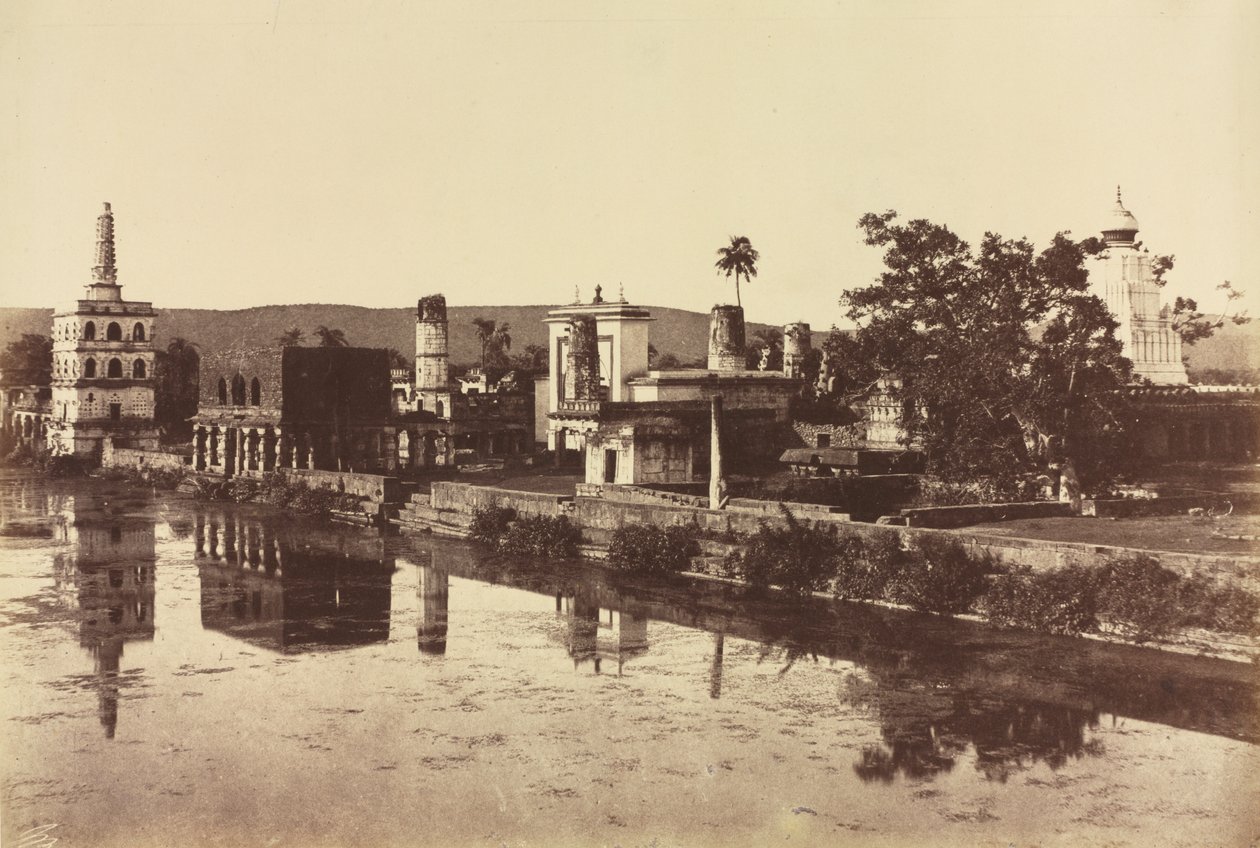 Réservoir et temples à Bunshunkuree - Col. Thomas Biggs