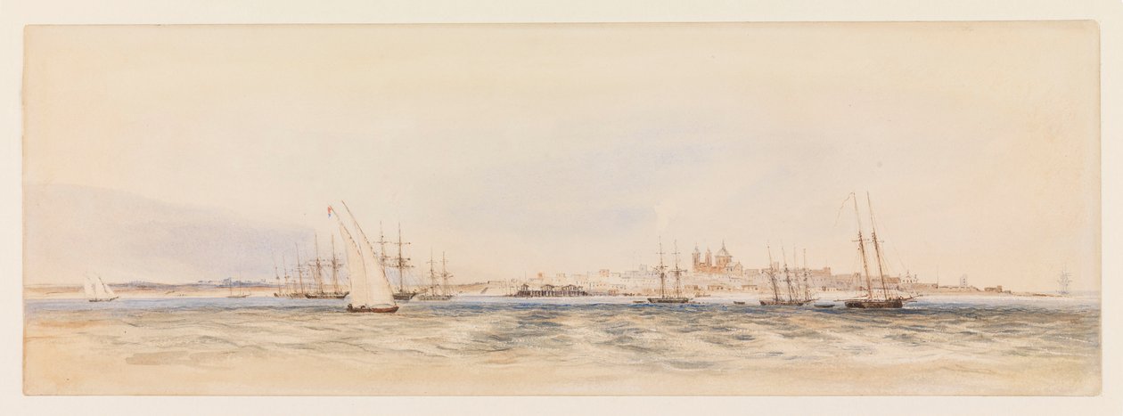 Port de Montevideo, vers 1878 - Conrad Martens