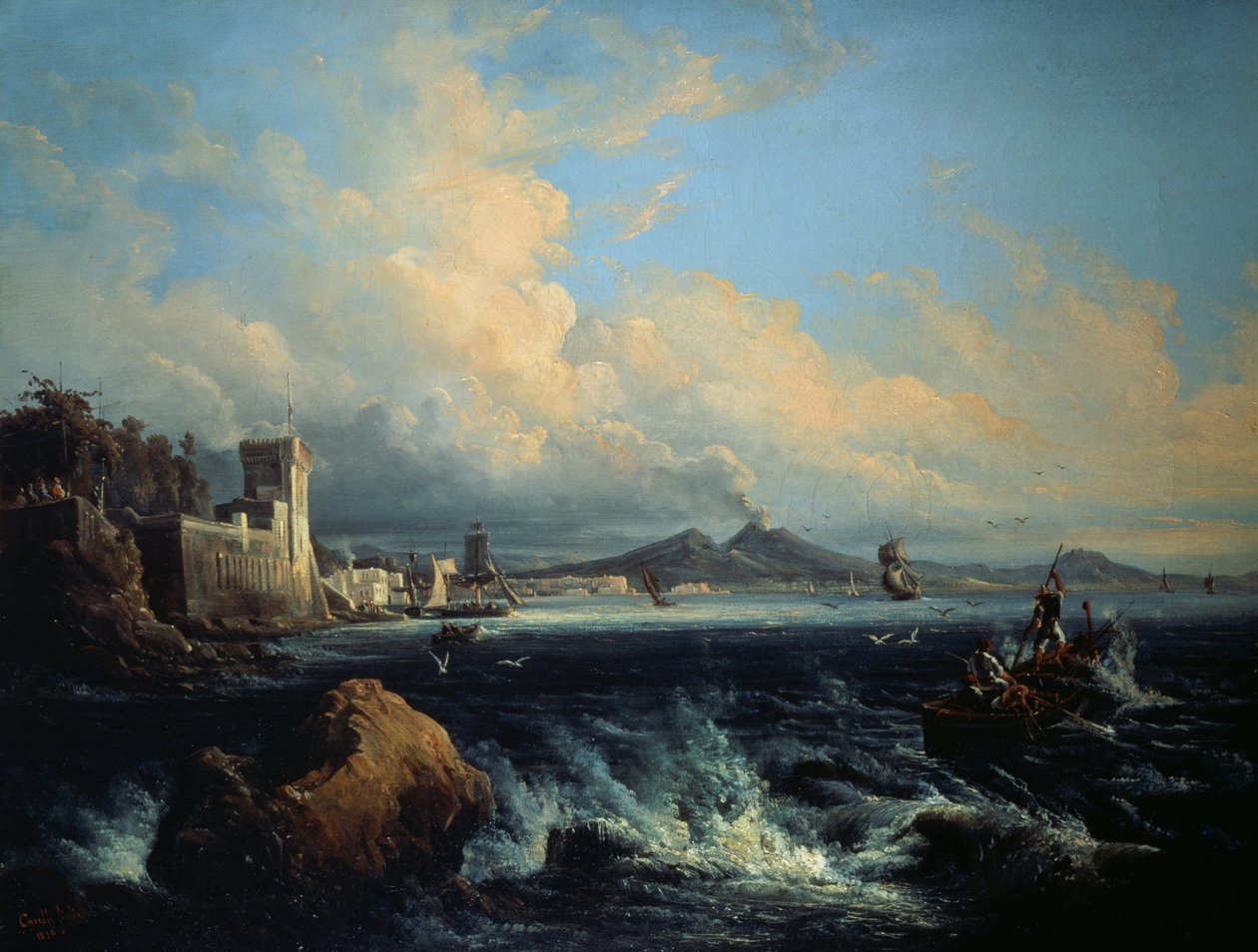 Naples vue de Posillipo - Consalvo Carelli