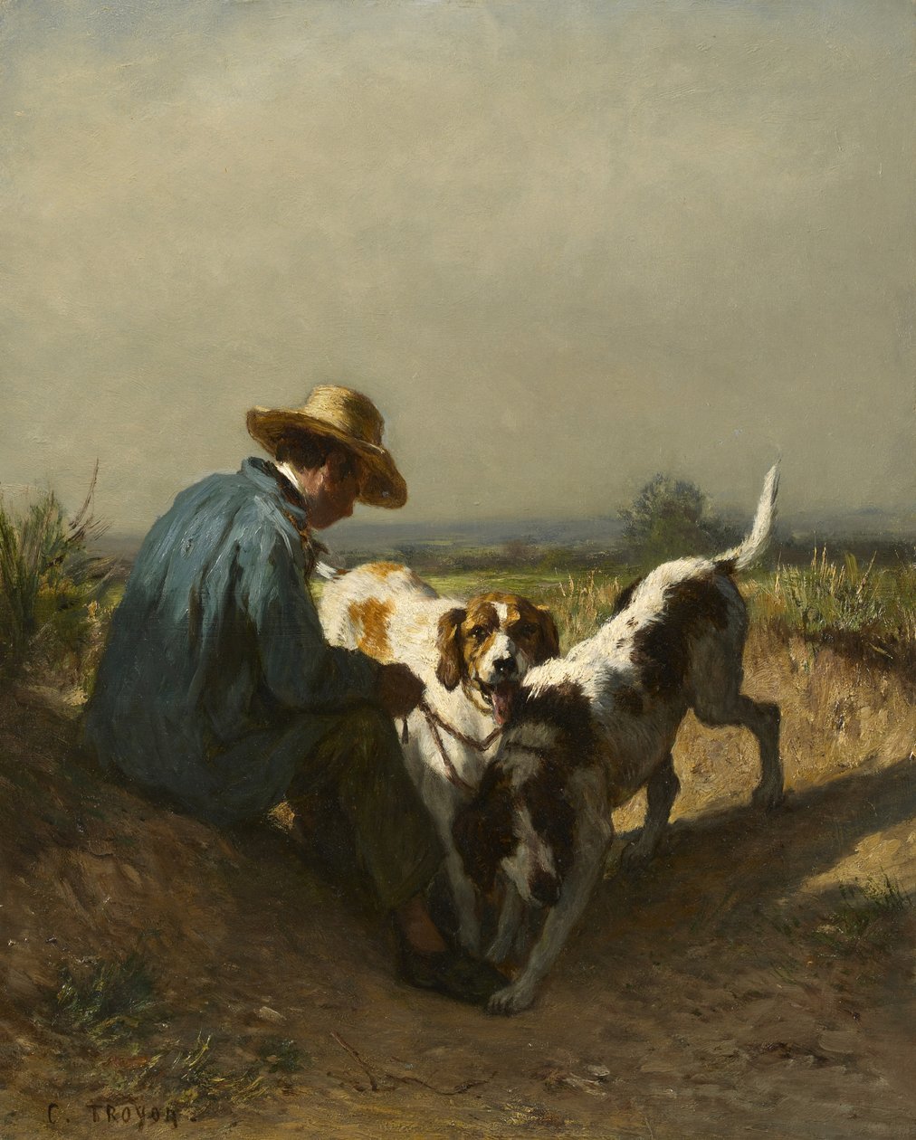 Le Garde-chasse, années 1850 - Constant Emile Troyon