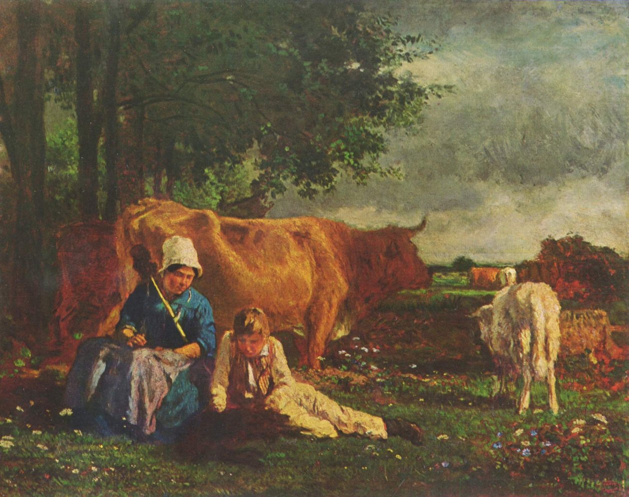 French : Scène de berger - Constant Troyon