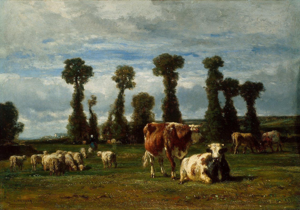 Pâturage en Normandie - Constant Troyon
