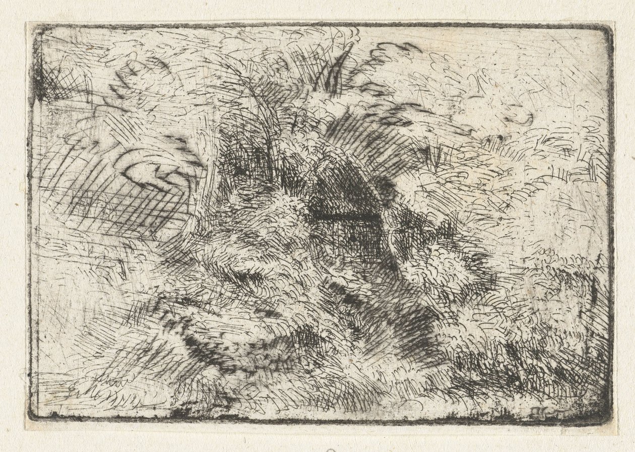 Paysage forestier avec cabane entre les arbres - Constantijn à Renesse (possibly)