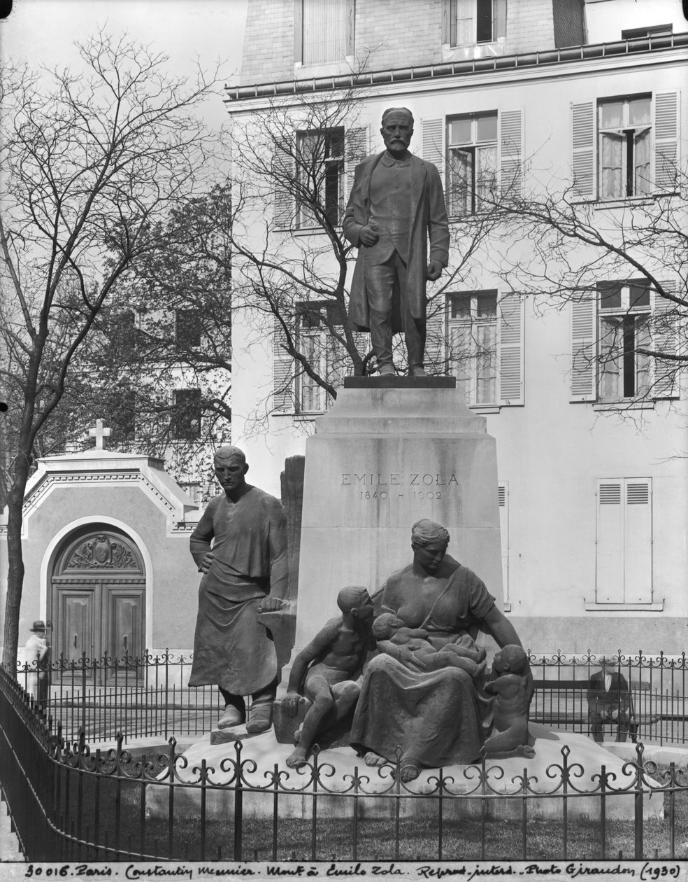 Monument à Émile Zola, avenue Émile Zola, Paris, c.1902-09 - Constantin Emile Meunier
