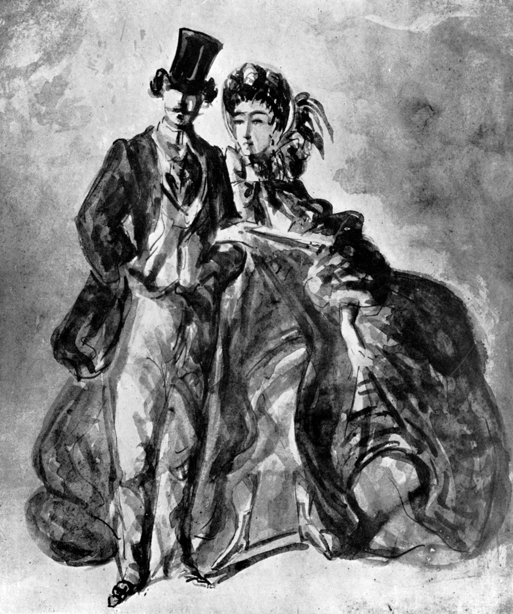 Homme et femme, XIXe siècle, 1930 - Constantin Guys