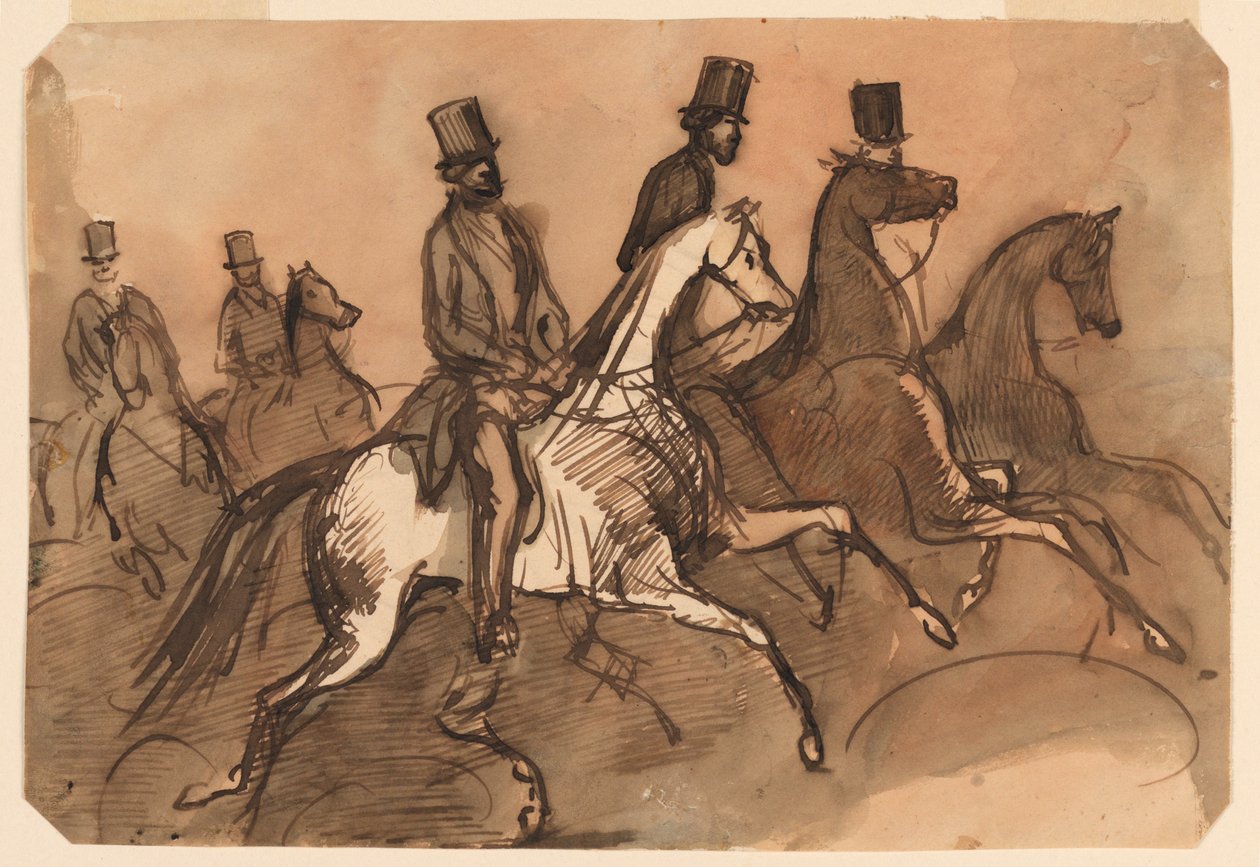 Hommes à cheval - Constantin Guys