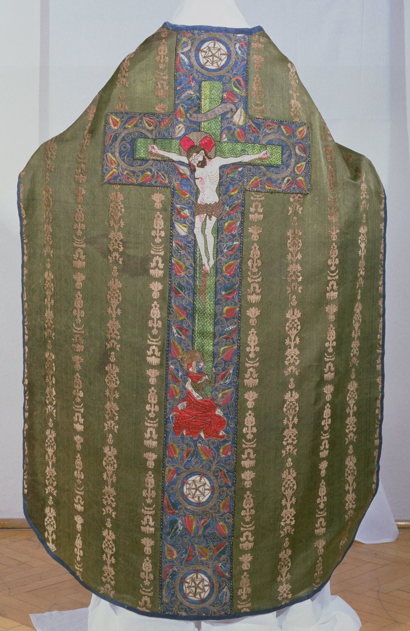 Chasuble verte avec Marie-Madeleine au pied de la Croix, 1482 - Convent Workshop of St. Bridget