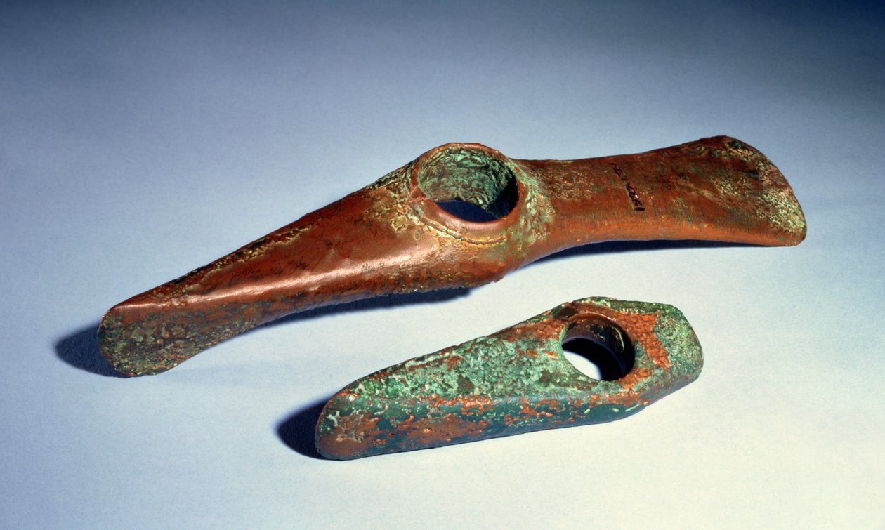 Hache-adze de Belgrade ; hache-marteau de Tchécoslovaquie, Âge du cuivre - Copper Age
