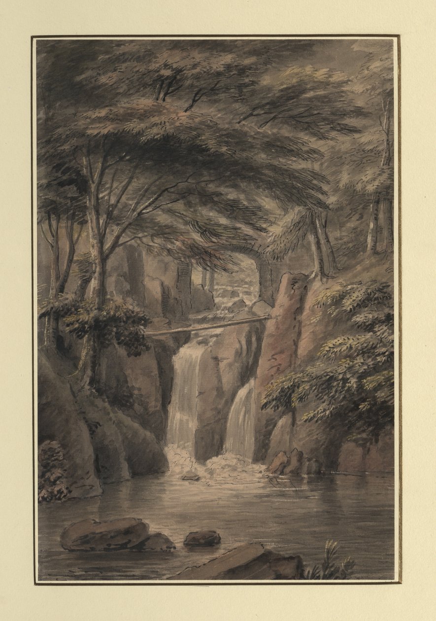 Cascade chez Sir Michael Fleming, 1780 - Copplestone Warre Bamfylde