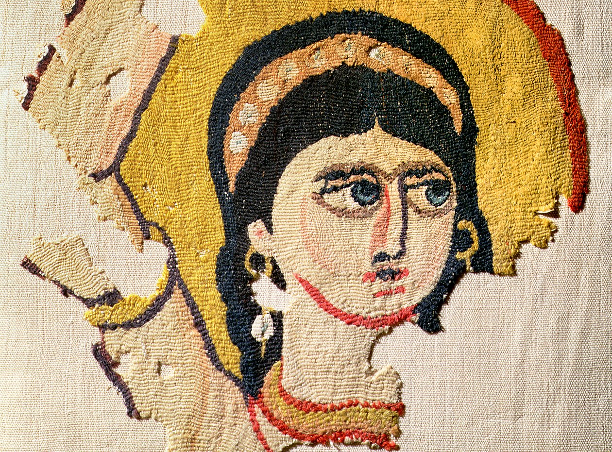 Fragment de tapisserie représentant la tête d