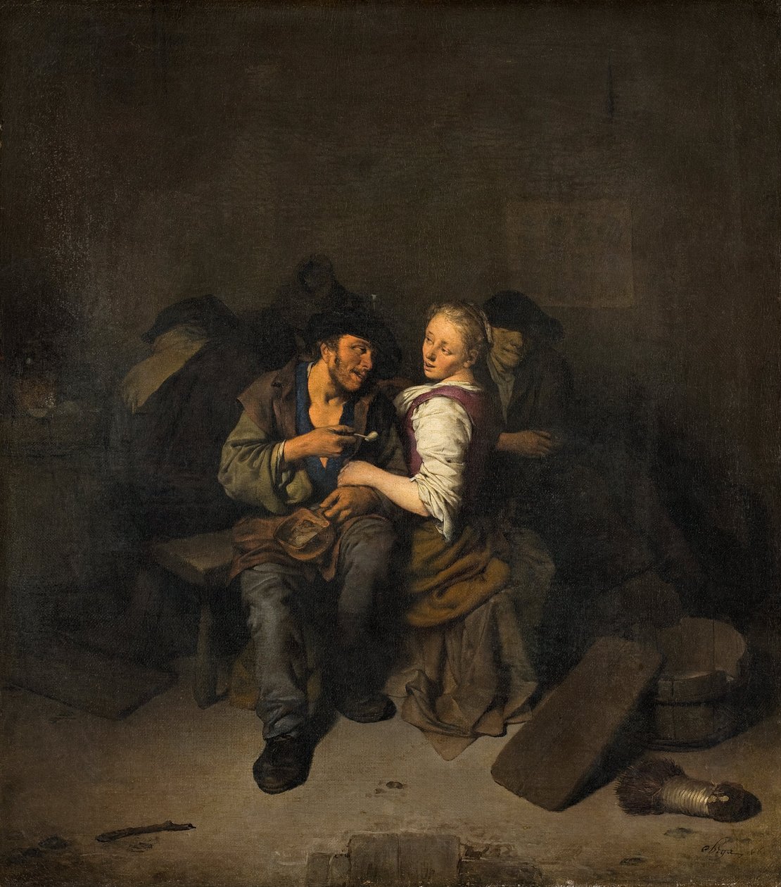 Jeune couple dans une taverne - Cornelis Pietersz Bega