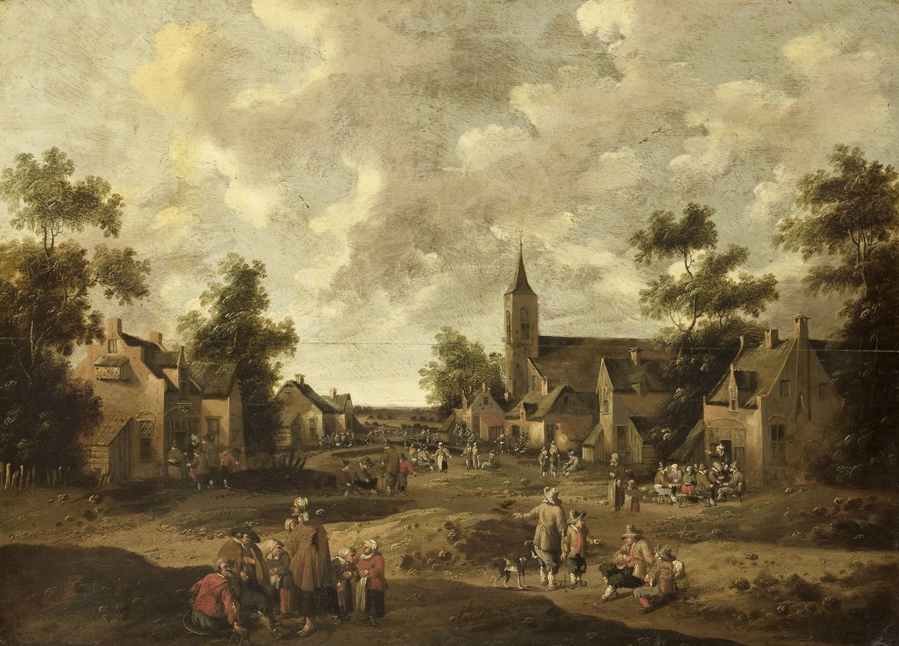 Rue de village - Cornelis Droochsloot