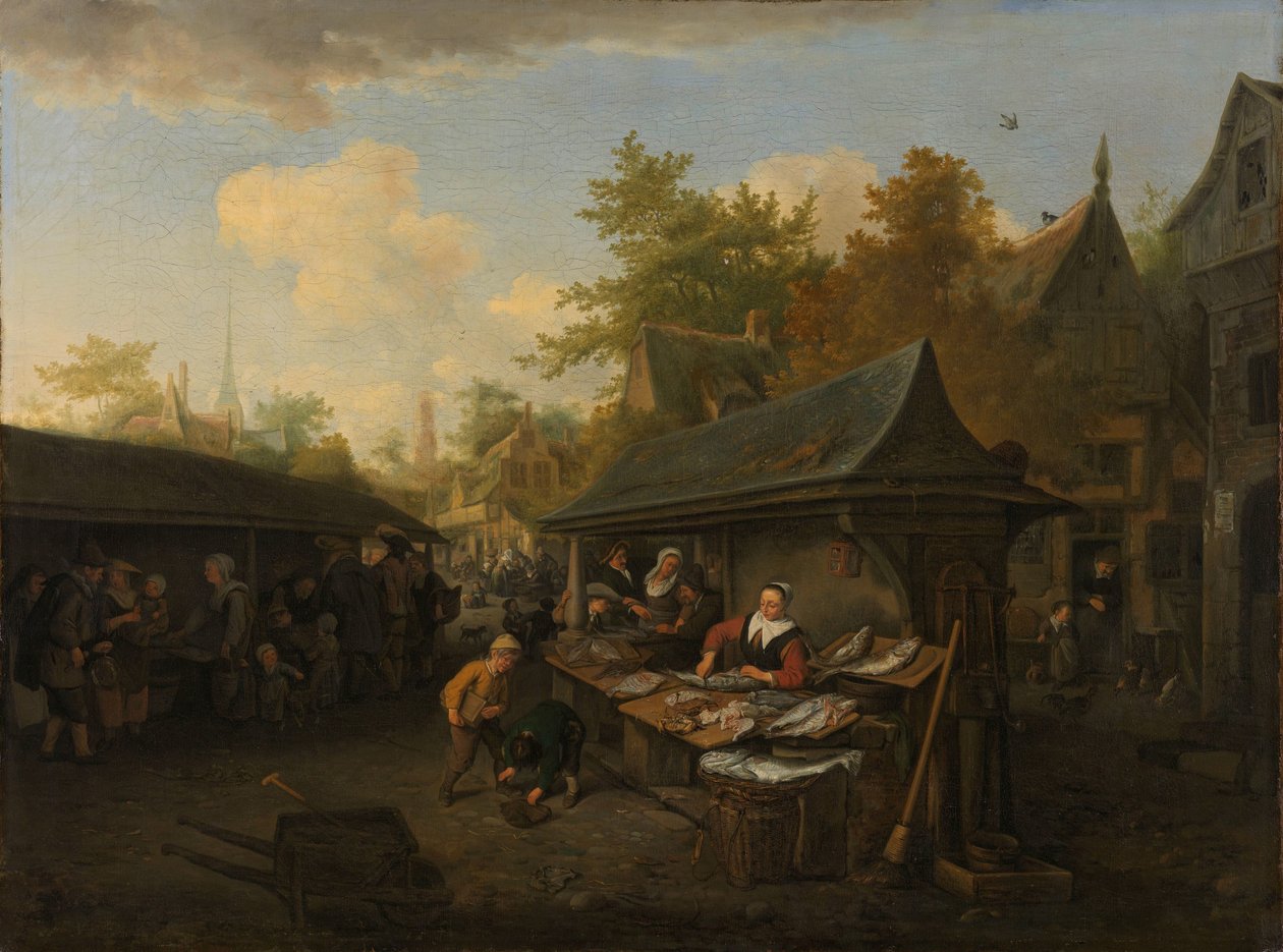 Marché aux poissons - Cornelis Dusart