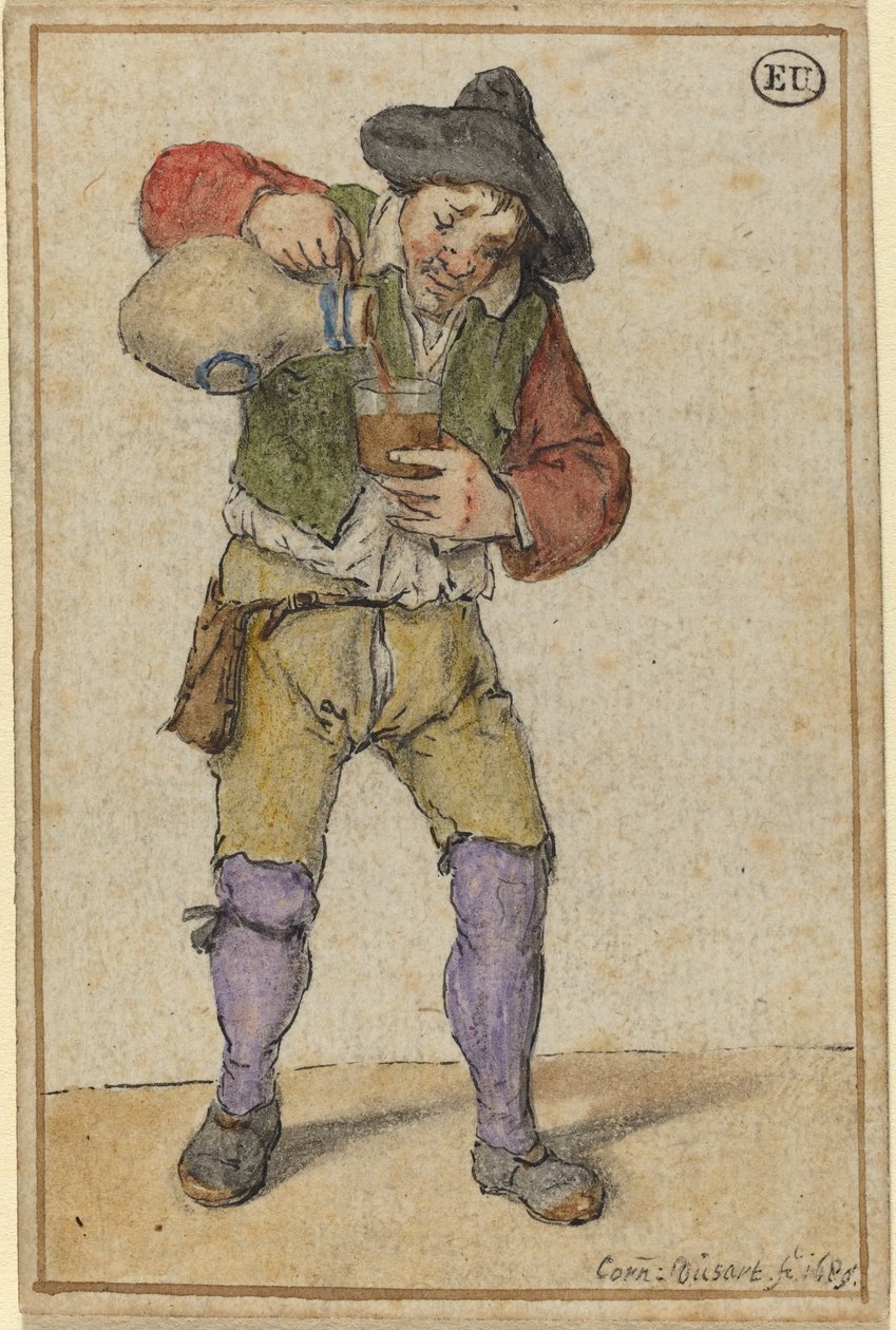 Paysanne remplissant un verre - Cornelis Dusart