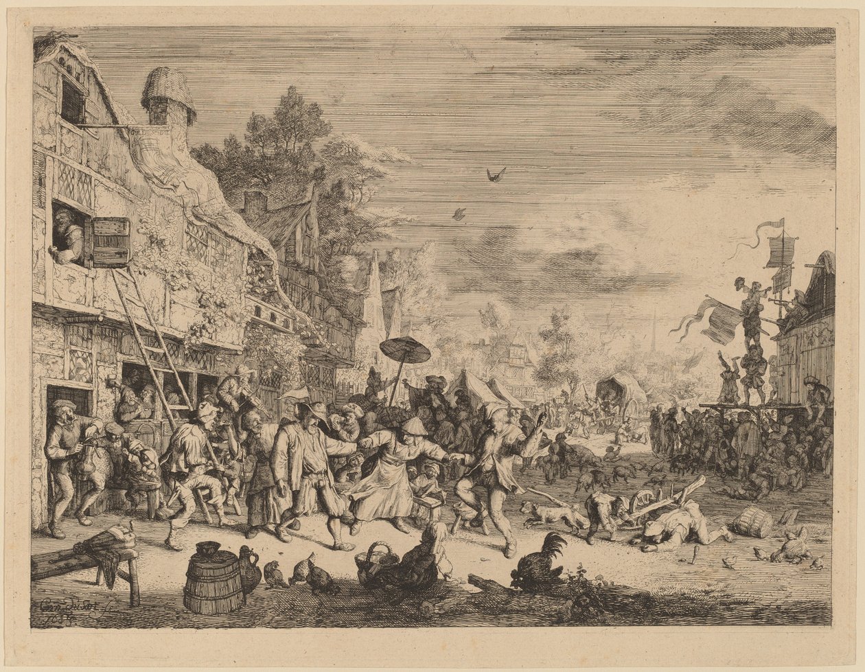 Fête de village - Cornelis Dusart