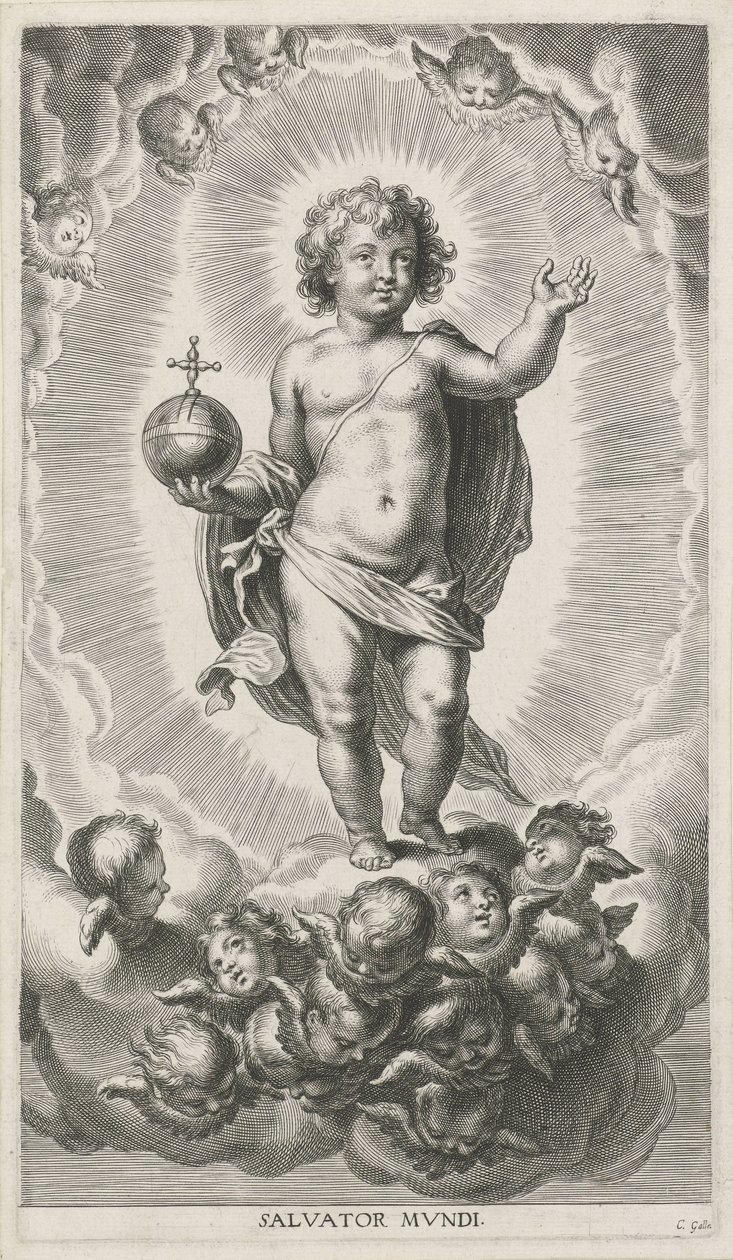 Enfant Jésus avec un globe impérial - Cornelis Galle (I)