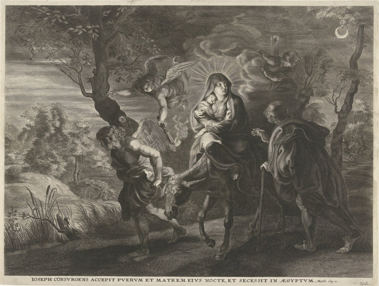 Fuite en Égypte - Cornelis Galle (I)