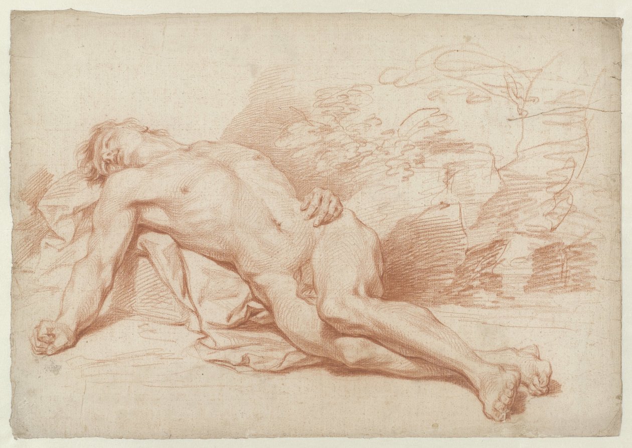 Nu masculin couché - Cornelis Joseph d