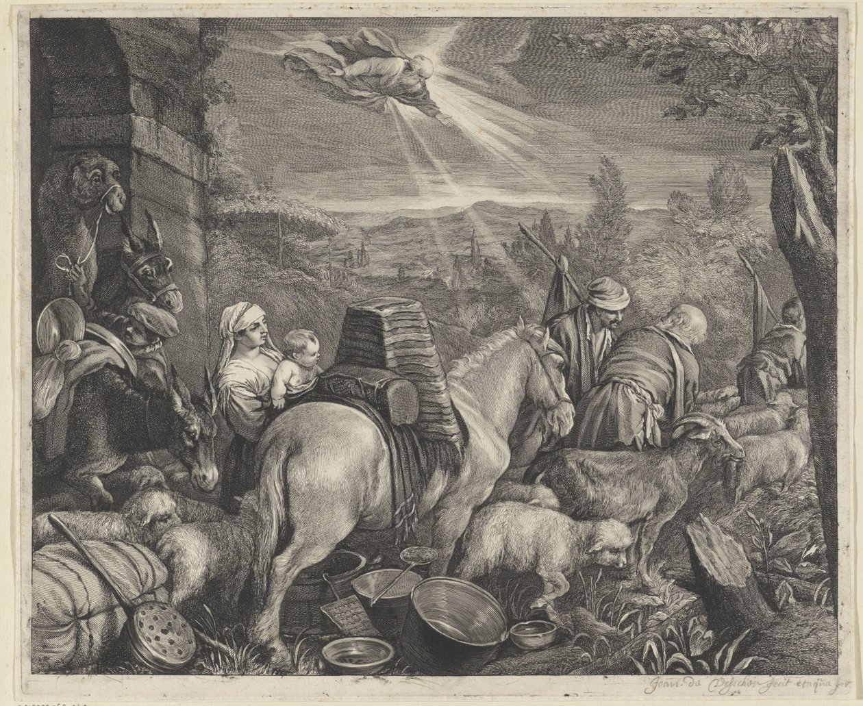 Abraham quitte Haran - Cornelis Visscher (II)