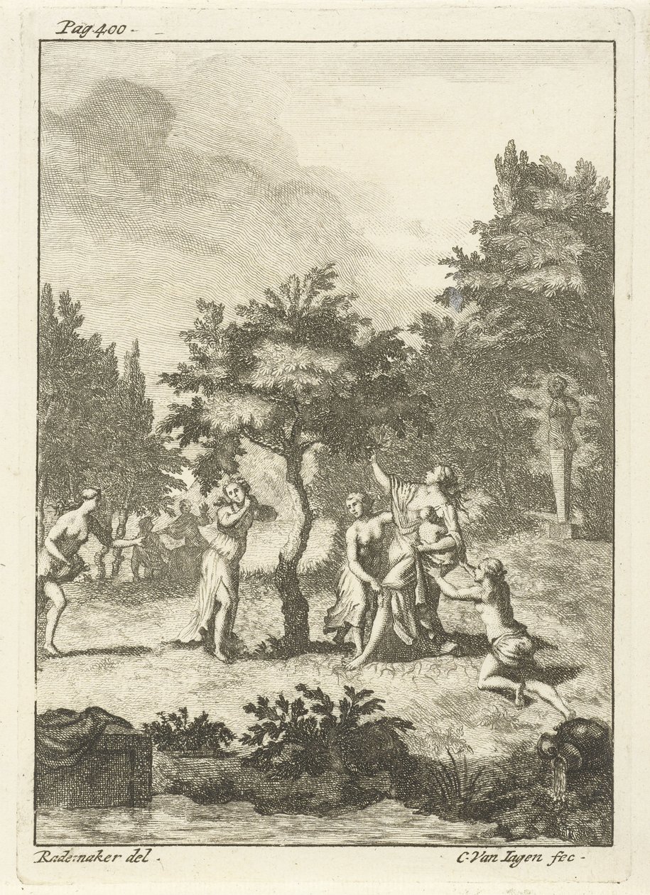 Nymphes sous un arbre - Cornelis van Jagen