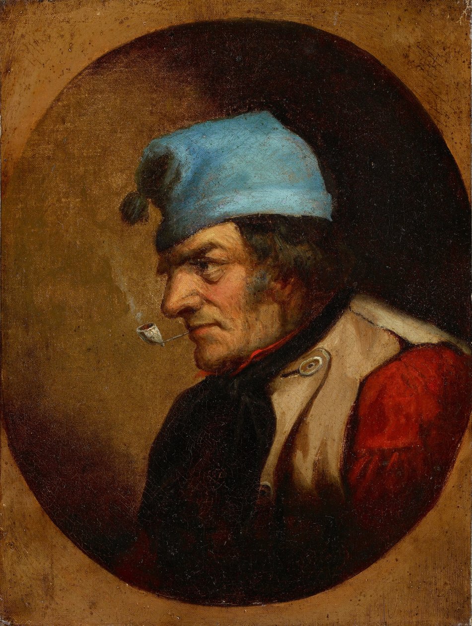 Habitant avec tuque bleue et pipe - Cornelius Krieghoff