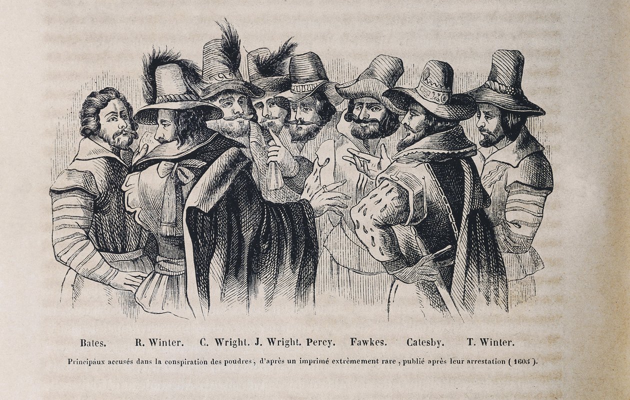 Complot de la poudre à canon (gravure) - Crispin I de (after) Passe