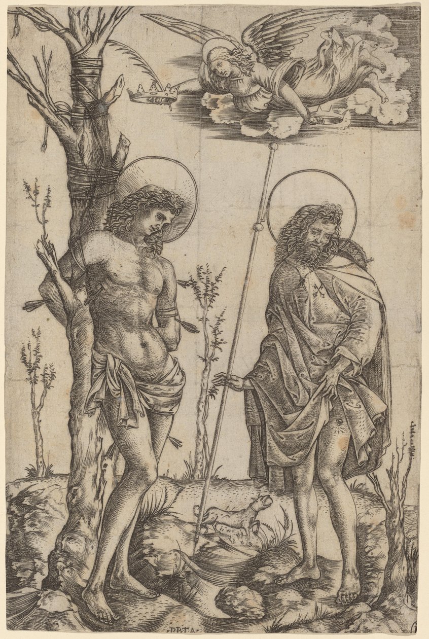 Saint Sébastien et Saint Roch - Cristofano Robetta