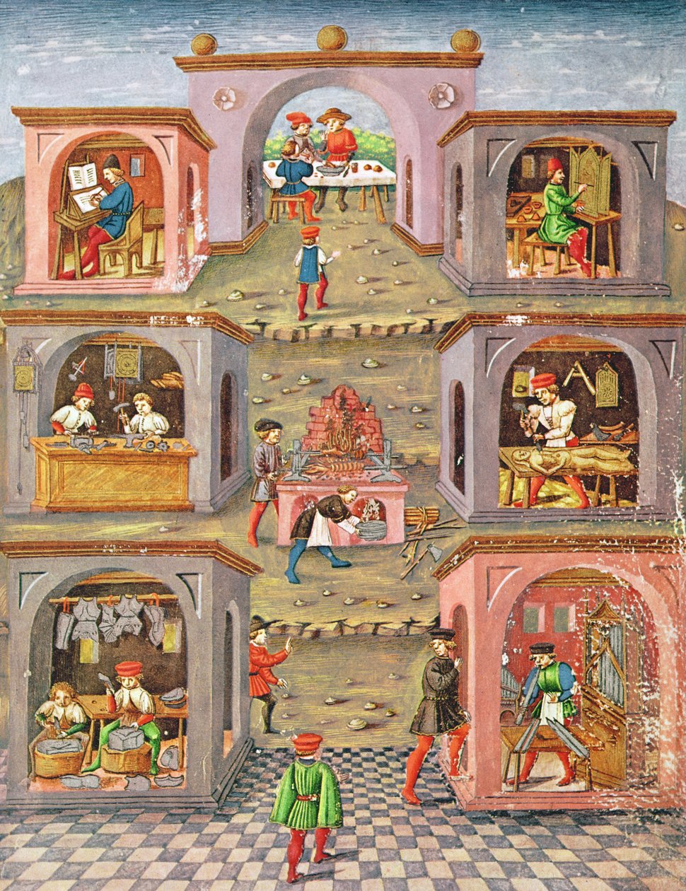 Ms. Lat 209 fol.11r Les Professions, de 
